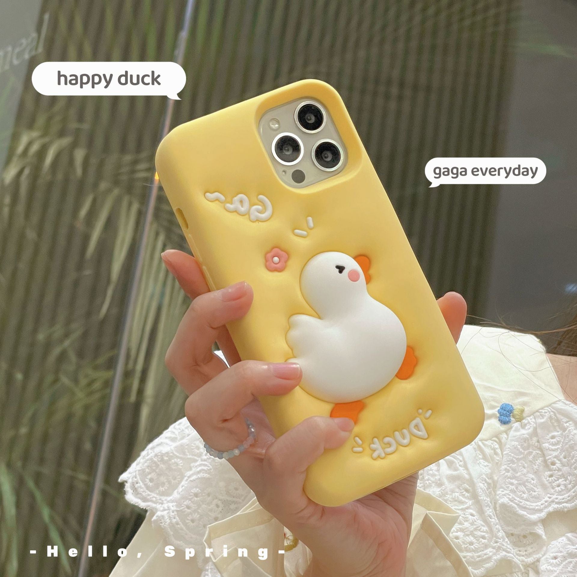 Til iPhone 13 Pro 3D tegneserietelefoncover Squeeze Duck Pattern Silikone Smartphone Cover Til iPhone 13 Pro 3D tegneserietelefoncover Squeeze Duck Pattern Silikone Smartphone Cover